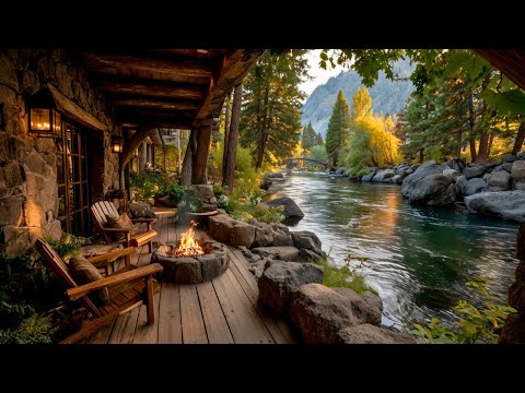 Cozy Riverside Cabin | Rustic Porch, Fire Pit, Nature Sounds & Relaxing River Ambience