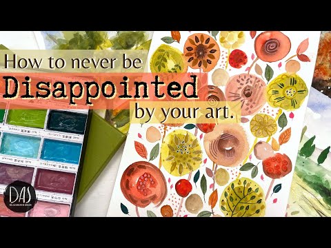 First Steps in Painting Flowers - practising water control and color choice and mixing