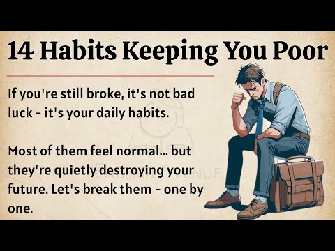 14 Habits Keeping You Poor || Learn English Through Motivational Lesson 🔥 || Improve Your English ✅️