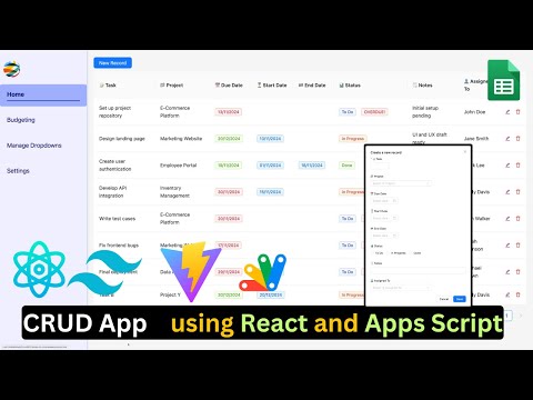 Build CRUD App using React, Google Sheet and Google Apps Script