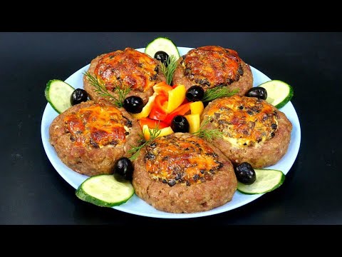 Your guests will love these meatballs with mushrooms and cheese. A great idea for a holiday table.