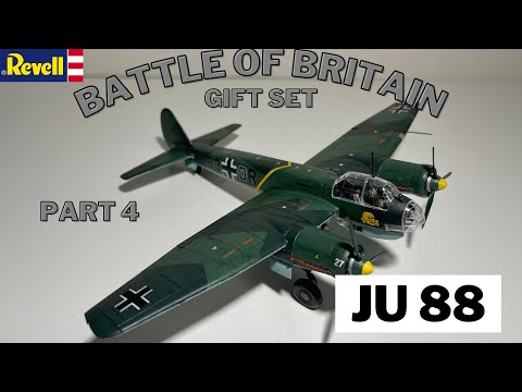 REVELL, JU88 BOMBER, 1:72 scale, Time-lapse build, painted with brush. BOMBER #3