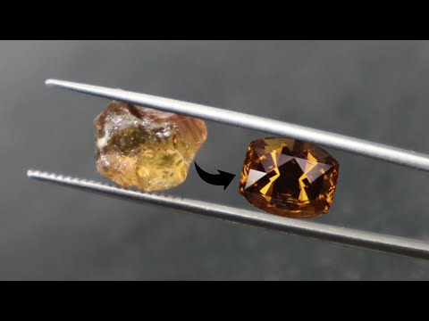 Cutting a Natural Colored Tanzanite, Bringing the Gem out of the Rough