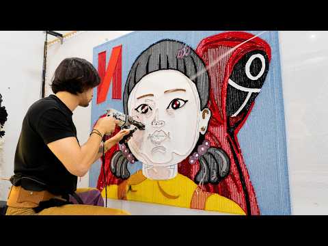 72 Hours! Process of making Squid Game2 Luxury Rug. Tufting Master in Korea