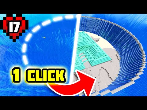 I Drained an Ocean Monument with ONE CLICK in Minecraft Hardcore!