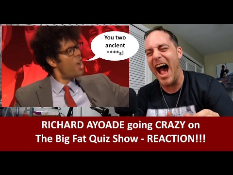 American Reacts RICHARD AYOADE Descending Into Madness | The Big Fat Quiz Show REACTION