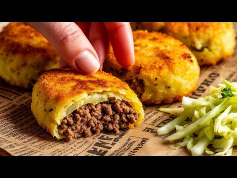 How do you make the best potato pancakes? Potatoes, cabbage, and minced meat all in one dish!