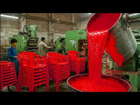 Amazing Recycling Process of Waste Plastic Rope Into New Quality Plastic Chairs | Factory Process