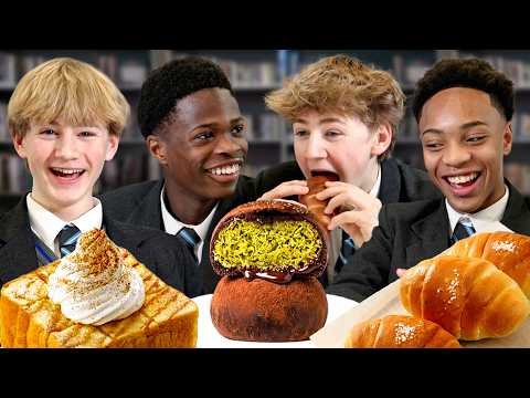 British Highschoolers try Korean Viral Desserts (ft.Dubai Chewy Chocolate)