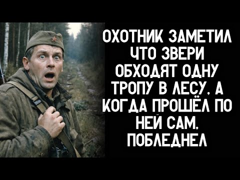 Охотник заметил что звери обходят одну тропу в лесу, а когда прошёл по ней сам, побледнел!