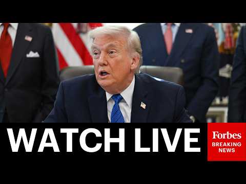 LIVE: President Trump Holds Public Event After Threatening To Shoot Iranian Mine Boats