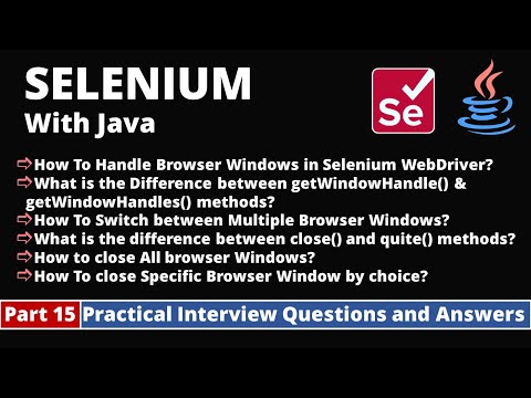 Part15-Selenium with Java Tutorial | Practical Interview Questions and Answers