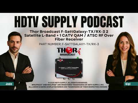 Thor Broadcast F-SattGalaxy-TX/RX-3 2 Satellite L-Band + 1 CATV QAM / ATSC RF Over Fiber Receiver