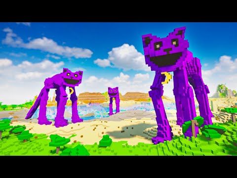 Giant Catnap Monsters Destroy Tiny Minecraft World!