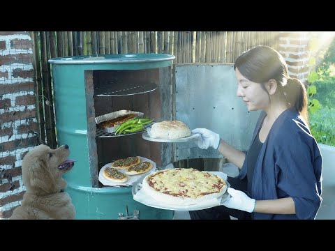 I made an oven out of an old iron bucket｜我用閒置鐵桶做了個烤箱
