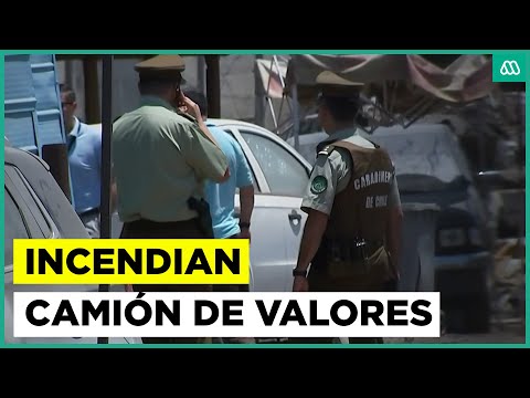 Queman camión de valores robado en Puente Alto: Apareció en taller mecánico