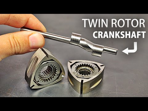 Making a TWIN RC Wankel Rotary Engine - The Crankshaft (Eccentric Shaft)