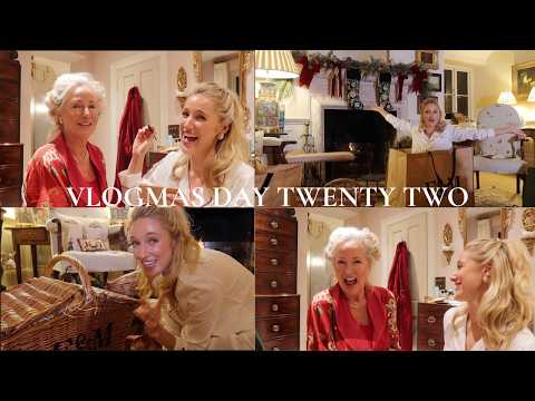 FESTIVE GLAM FOR MUMMY! WRAPPING BY THE FIRE & HEART TO HEART ON HOW I AM FEELING - Vlogmas Day 22