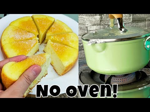 2 Eggs Chiffon Cake in Saucepan / Fluffy Chiffon /No Oven, No Steam!