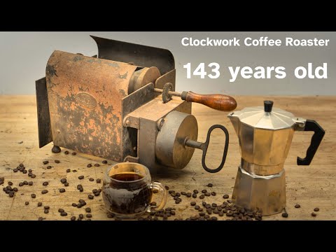 Antique 1880s Clockwork coffee roaster restoration