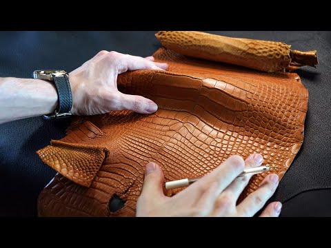 Making HANDMADE Alligator Wallet