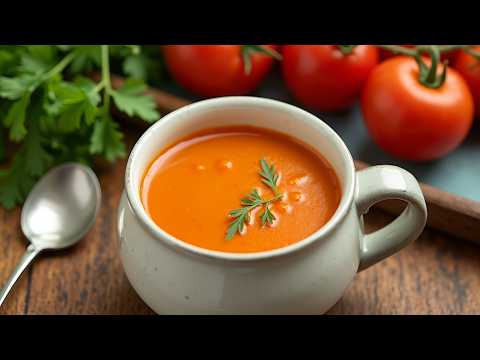 This healthy tomato soup BURNS belly fat! Simple, nutritious and delicious recipe