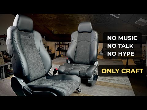 second life for old seats. Nissan 350Z Reupholstery process in a small workshop 