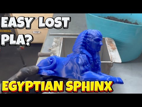 Easy "Lost PLA" Sand Casting 🏝 - Egyptian Sphinx In Aluminium - Ingot Joe 🔥 - Let's Cook!👨🏻‍🍳