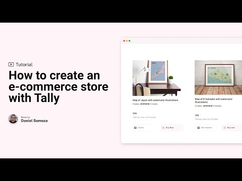 How to create an e-commerce store with Tally