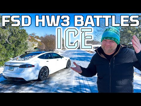 I Tried Tesla FSD On Ice! Hardware 3 Terrified Me!