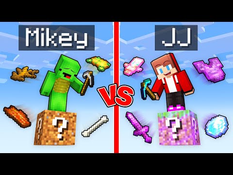 Mikey vs JJ Block but Every Drop is Random in Minecraft (Maizen)