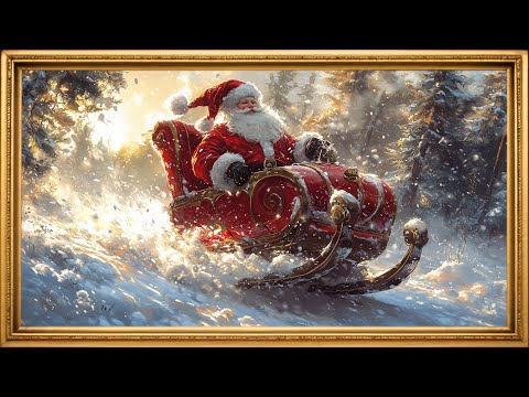 Santaβs Sleigh Ride | Magical Christmas TV Screensaver in 4K