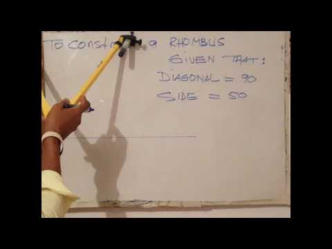 How to construct a Rhombus given the length  of diagonal  and one side.