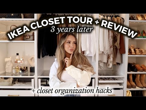 UPDATED CLOSET TOUR + IKEA PAX REVIEW (3 years later) | Closet Organization Hacks