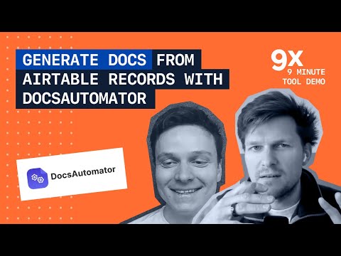 Generate Docs from Airtable records with DocsAutomator (9 Minute Demo)