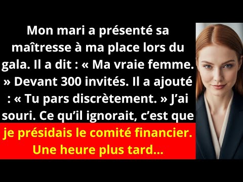 Mon mari a présenté sa maîtresse à ma place lors du gala. Il a dit : « Ma vraie femme. » Devant...