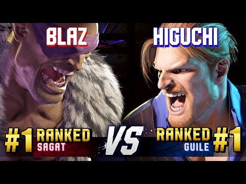 SF6 ▰ BLAZ (#1 Ranked Sagat) vs HIGUCHI (#1 Ranked Guile) ▰ High Level Gameplay