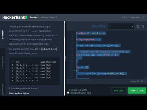 HackerRank Interview Prep Kit - Problem 8: Minimum Swaps 2