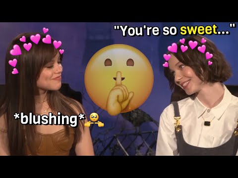 Jenna Ortega and Emma Myers flirting for almost 10 minutes straight