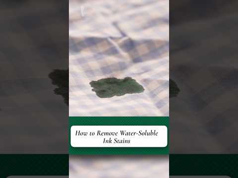 How to Remove Ink Stains! (Water-Soluble)