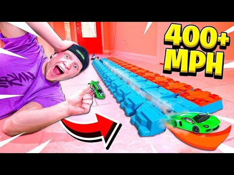WORLD’S FASTEST HOT WHEELS TRACK! (400+ MPH)