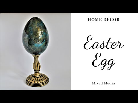 Easter egg with marbled texture