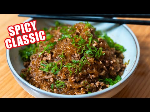 'Ants Climbing a Tree' Spicy Minced Pork Glass Noodles
