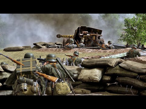 GERMAN STRONGPOINT vs ALLIED ASSAULT | Gates of Hell
