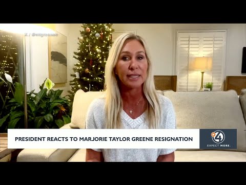 President Trump reacts to Marjorie Taylor Greene resignation