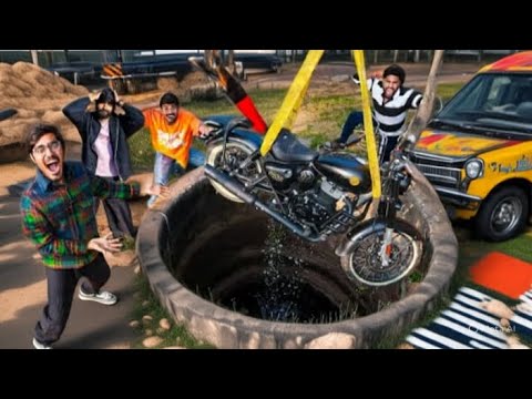 Putting Kartar Royal Enfield Bike In Well Prank | करतार की बाइक को कुएं में उतारदिया