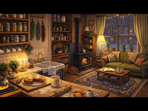 vintage Jazz on a Rain Window 1950s Night a Cozy Street | Warm Ambience to Relax