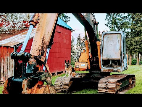 Transporting and washing the broken excavator