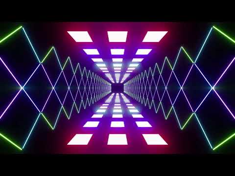 4K Abstract Fast Moving Square Led Lights Red & Blue Color Screensaver Video Background No sound