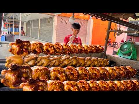 Sold Out Fast! 100 Grilled Chickens on Charcoal in Few Hours | Thai Street Food